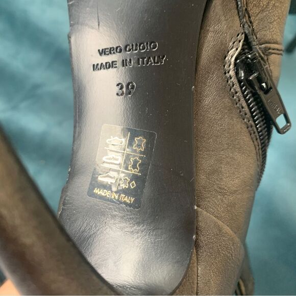Made in Italy High End‎ High Heels Ankle  Leather Boots 8,5 - Picture 7 of 10